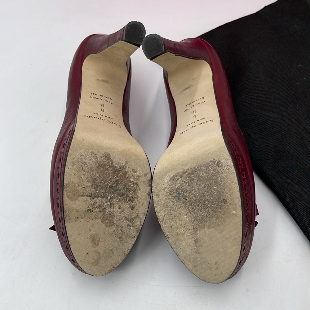 Kate Spade New York Lagoon Burgundy Leather Pumps
Women's Size 8 - Picture 7 of 9